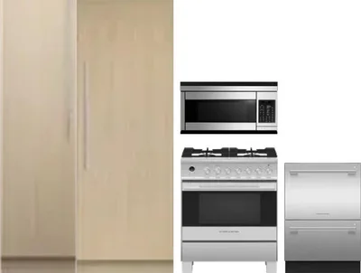 5 Piece Package Includes Refrigerator, Freezer, Range, Microwave And Dishwasher